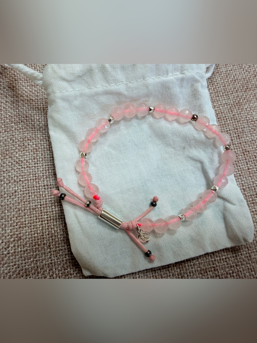 Gorjana Gemstone Beaded Bracelet - Pink and Silver